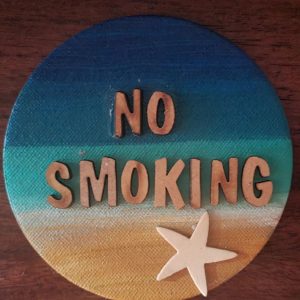 beach themed no smoking sign